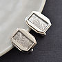 Meteorite And Sterling Silver Cufflinks, thumbnail 4 of 6