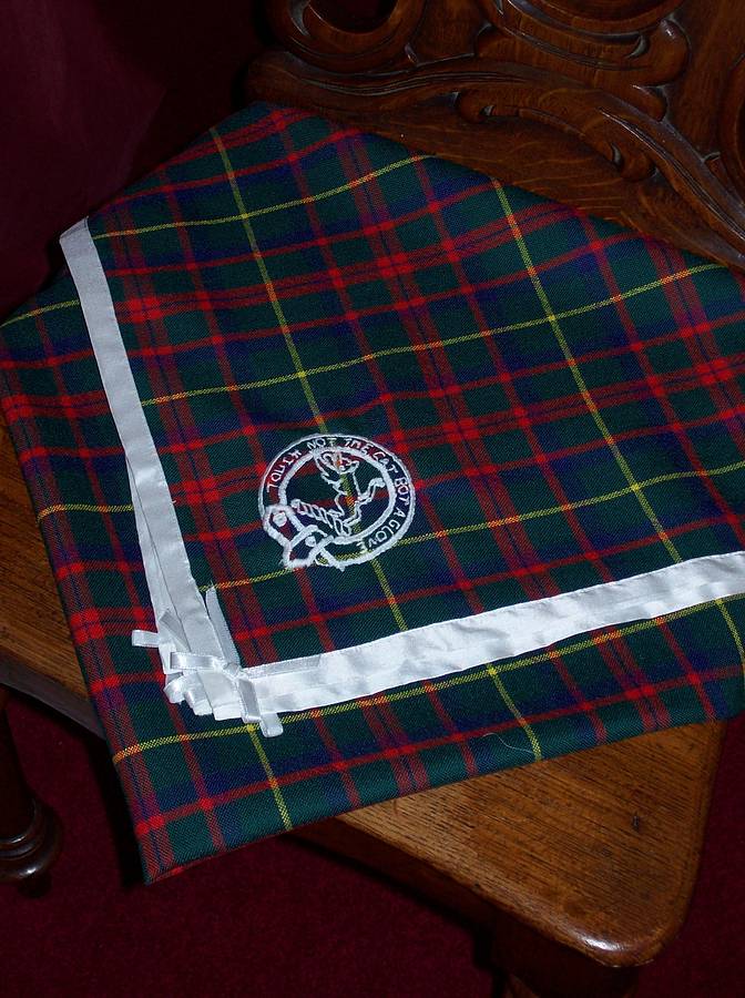Christening Shawl ' Tartan Wool'