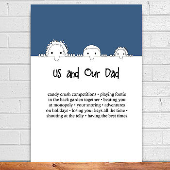 Personalised Dad And Child's Family Gift Print, 2 of 8
