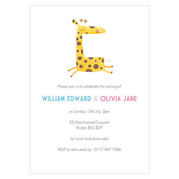 Personalised Twins Naming Day Invitations, 2 of 8