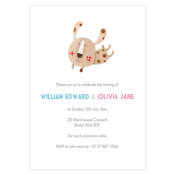 Personalised Twins Naming Day Invitations, 4 of 8