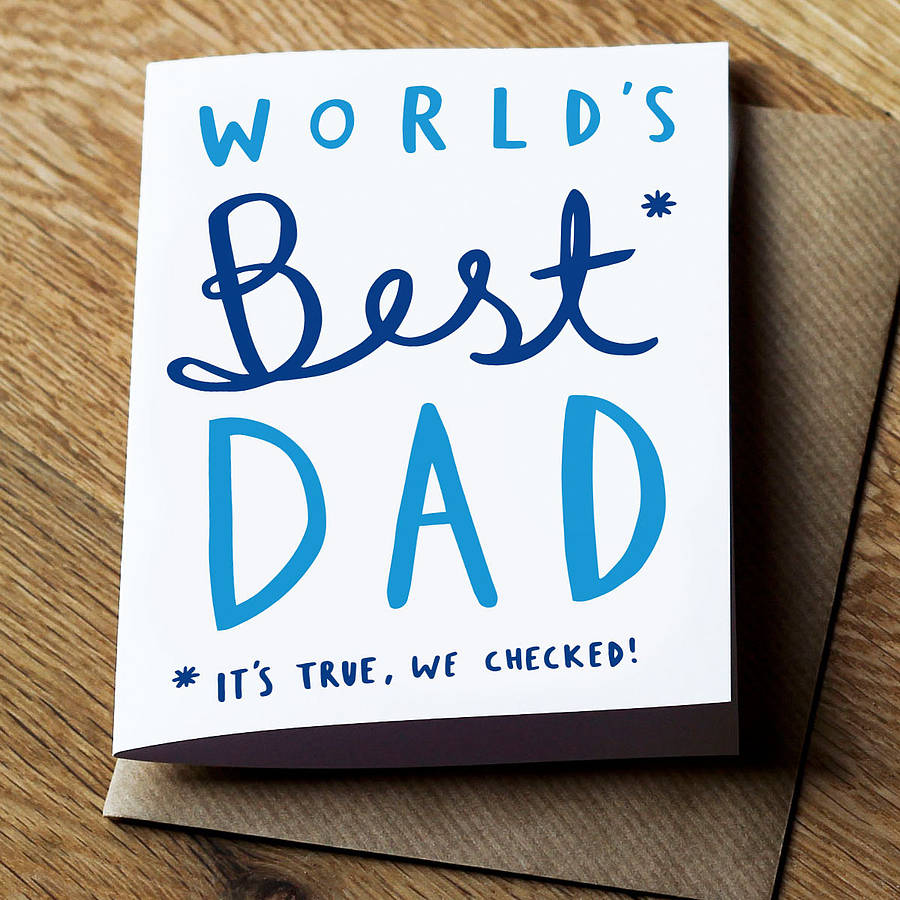 Worlds Best Dad Fathers Day Card By Old English Company