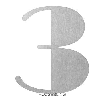 Stainless Steel Art Deco House Number, 7 of 12