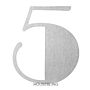 Stainless Steel Art Deco House Number, thumbnail 9 of 12