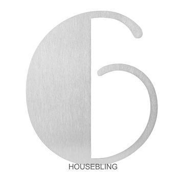 Stainless Steel Art Deco House Number, 10 of 12