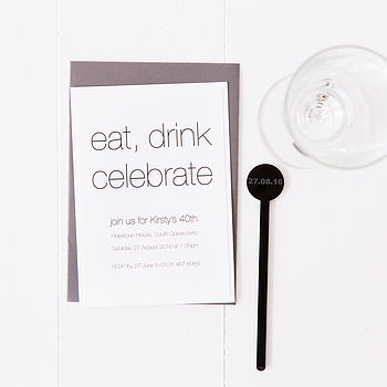 Cocktail Stirrer Party Invitations, 3 of 7