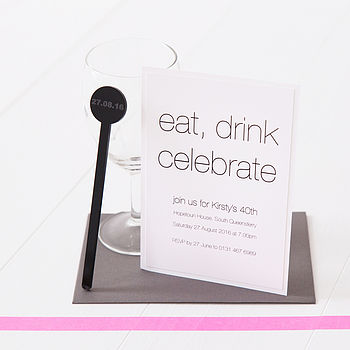 Cocktail Stirrer Party Invitations, 5 of 7