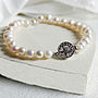 Pearl Bracelet With Round Vintage Style Clasp, thumbnail 1 of 3