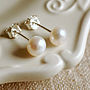 Pearl Necklace With Round Vintage Style Clasp, thumbnail 2 of 3