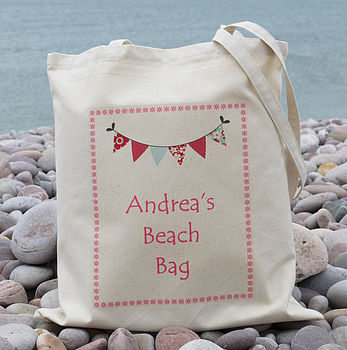 Personalised 'Bunting' Beach Bag By Andrea Fays | notonthehighstreet.com