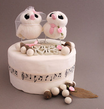 Bride And Groom Bird Wedding Cake Topper, 7 of 12