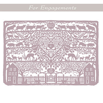 Personalised Wedding And Engagement Print, 5 of 6