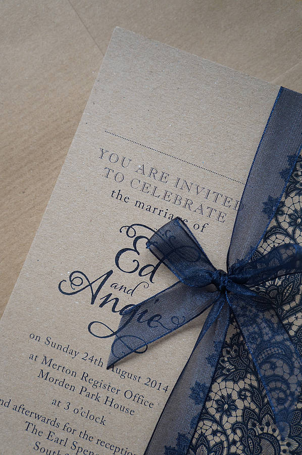vintage lace wedding stationery range by tigerlily wedding stationery
