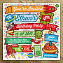 Rocket Childrens Party Invitations, thumbnail 1 of 1