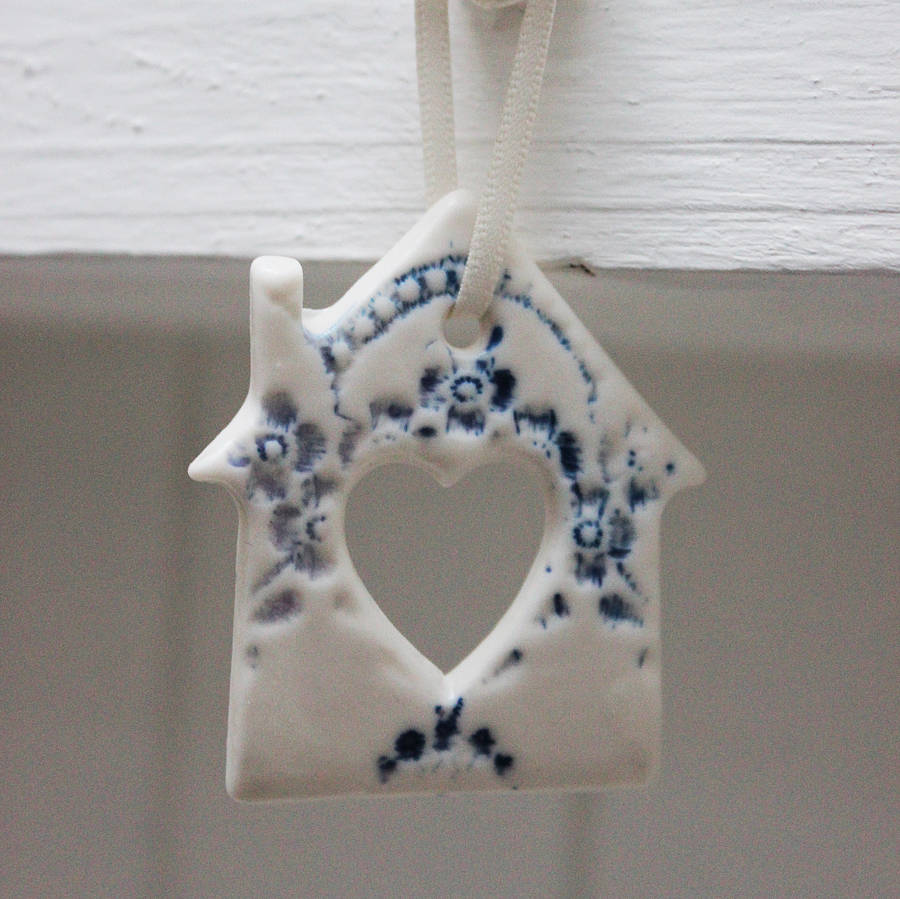 porcelain house decoration by amanda mercer
