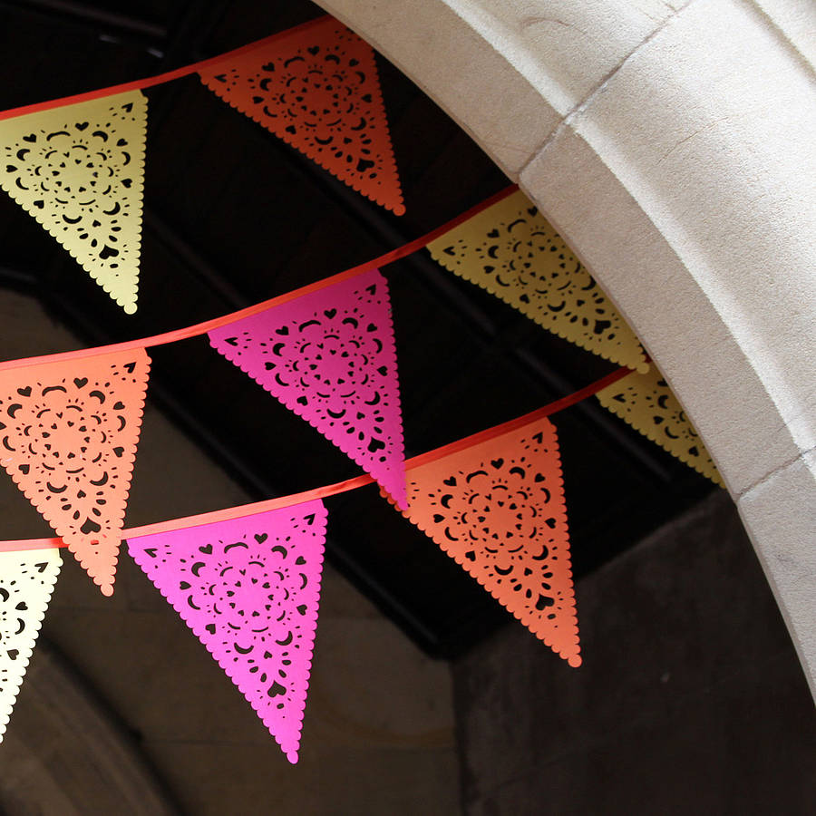 Colourful Wedding Reception Party Venue Bunting