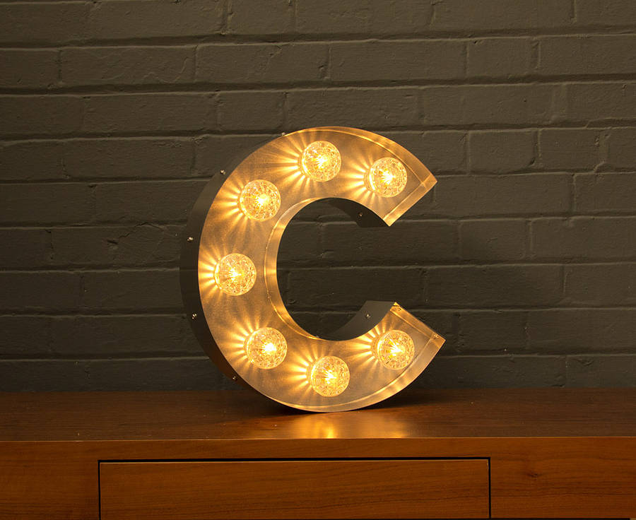 Light Up Marquee Bulb Letters A To Z By Goodwin Goodwin Notonthehighstreet