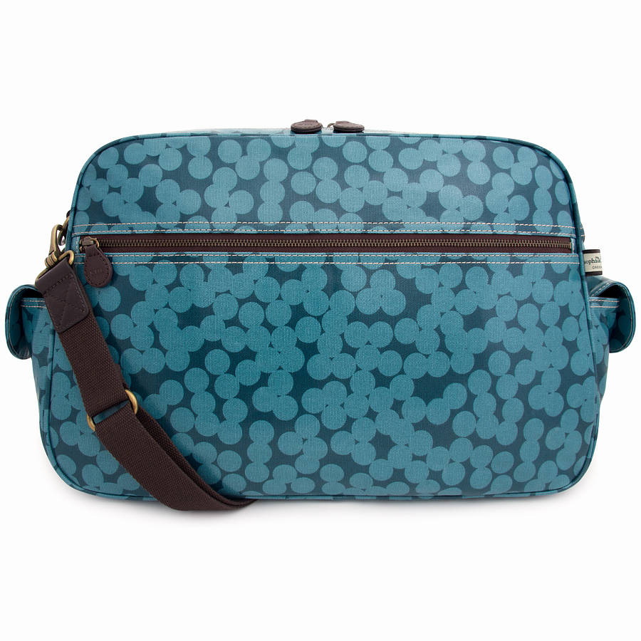 Change Your Spots With A Zebra Scarf Handbag blue spot baby changing bag by matt Change Your Spots With A Zebra Scarf Handbag blue spot baby changing bag by matt