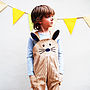 Easter Bunny Rabbit Dungaree Overalls, thumbnail 1 of 8