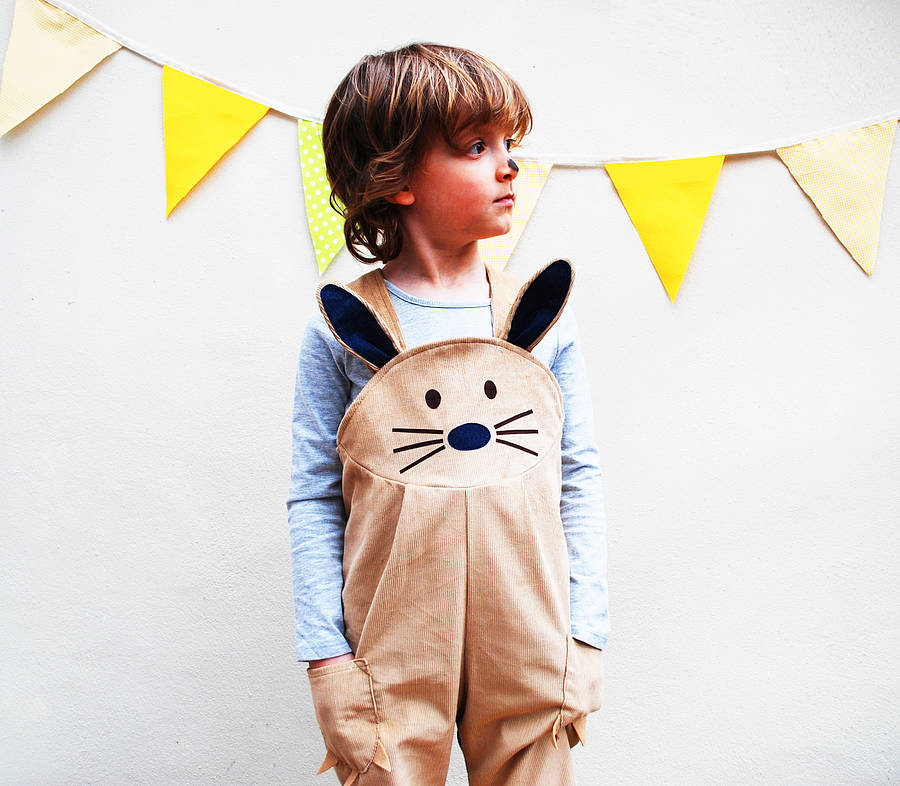 Easter Bunny Rabbit Dungaree Overalls, 1 of 8