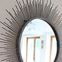 Sunburst Mirror In Aged Metal Or Gold, thumbnail 2 of 5
