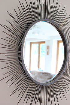 Sunburst Mirror In Aged Metal Or Gold, 2 of 5
