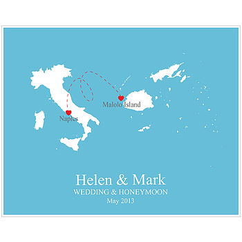 'Home And Abroad' Personalised Print, 7 of 12