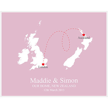 'Home And Abroad' Personalised Print, 9 of 12