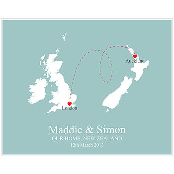 'Home And Abroad' Personalised Print, 10 of 12