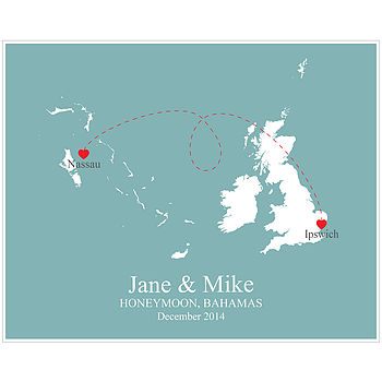 'Home And Abroad' Personalised Print, 12 of 12