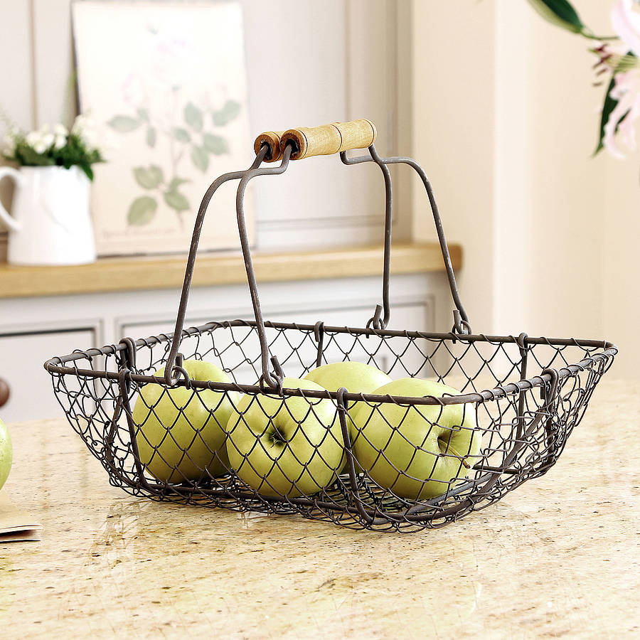chickenwire double handle trug by dibor | notonthehighstreet.com