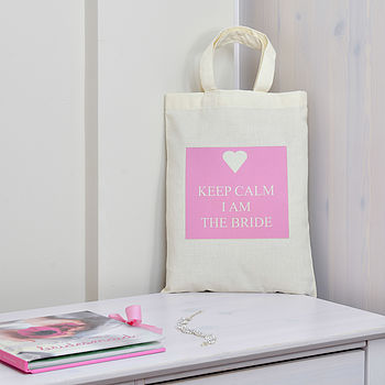 Personalised Keep Calm 'Bride' Bag By Andrea Fays | notonthehighstreet.com
