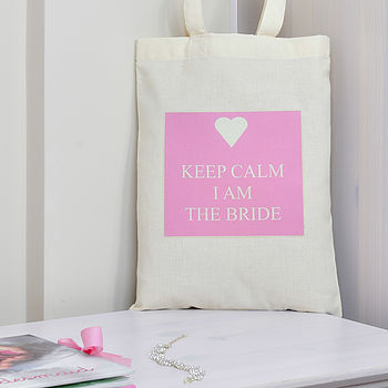 Personalised Keep Calm 'Bride' Bag, 2 of 3