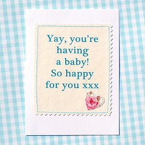 'Yay, You're Having A Baby!' Pregnancy Card By Jenny Arnott Cards & Gifts