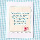 'yay, you're having a baby!' pregnancy card by jenny arnott cards ...