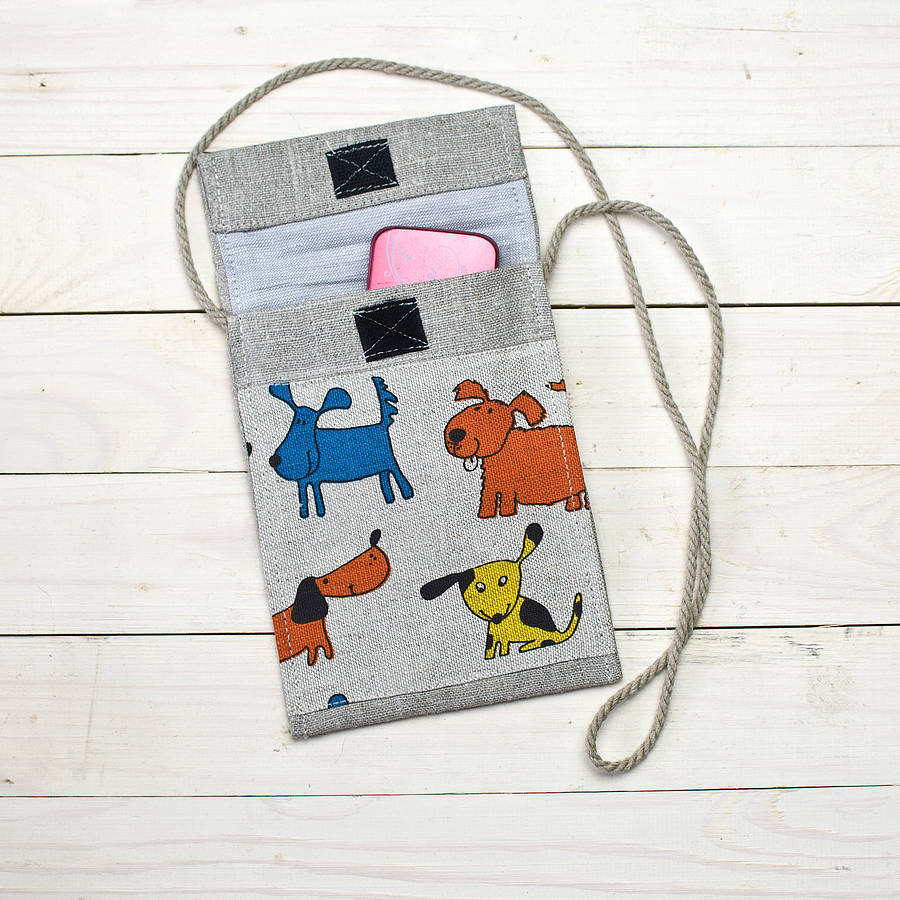 Eco Friendly Linen Purse, Phone Bag By Natural Gift Store