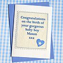 new baby boy handmade card by jenny arnott cards & gifts ...