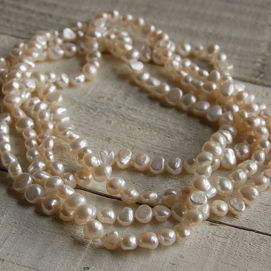 freeform pearl rope necklace by highland angel | notonthehighstreet.com