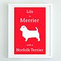 'Life Is Merrier With A Norfolk Terrier', thumbnail 2 of 2