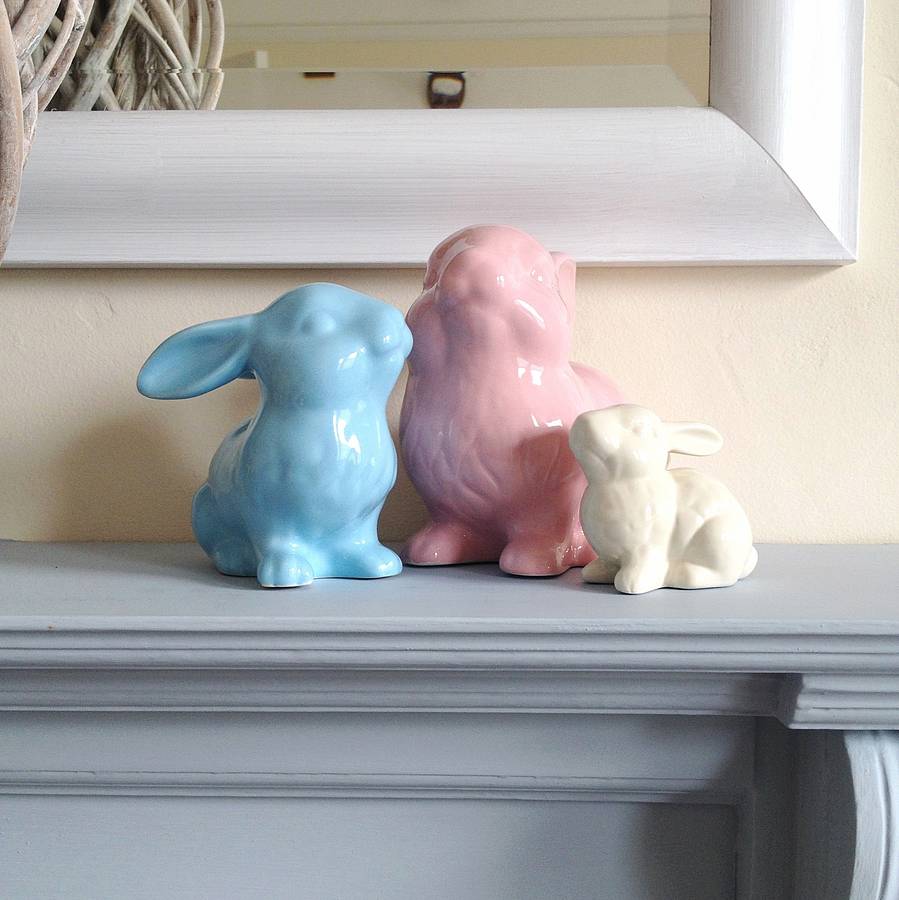 Ceramic Bunny Rabbit Decoration, 1 of 12