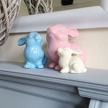 Ceramic Bunny Rabbit Decoration, 5 of 12