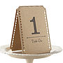 Set Of 12 Brown Card Table Numbers, thumbnail 7 of 7