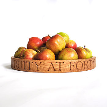 Personalised Fruit Bowl In Oak, 4 of 9