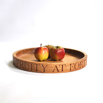 Personalised Fruit Bowl In Oak, 5 of 9