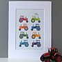Personalised Bright Tractors Gift Print, thumbnail 5 of 8