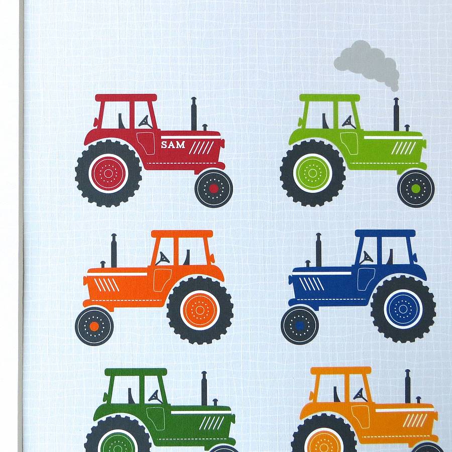 Tractor Farm family tree picture personalised name 3 sizes NP328 