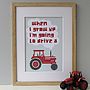 Personalised Tractor Print, thumbnail 4 of 10