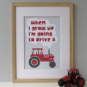 Personalised Tractor Print, 4 of 10
