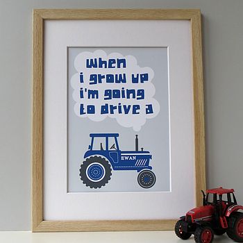 Personalised Tractor Print, 5 of 10