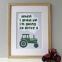 Personalised Tractor Print, thumbnail 6 of 10
